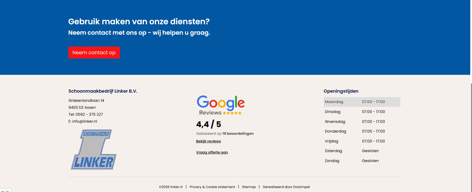 Schoonmaakbedrijf Linker